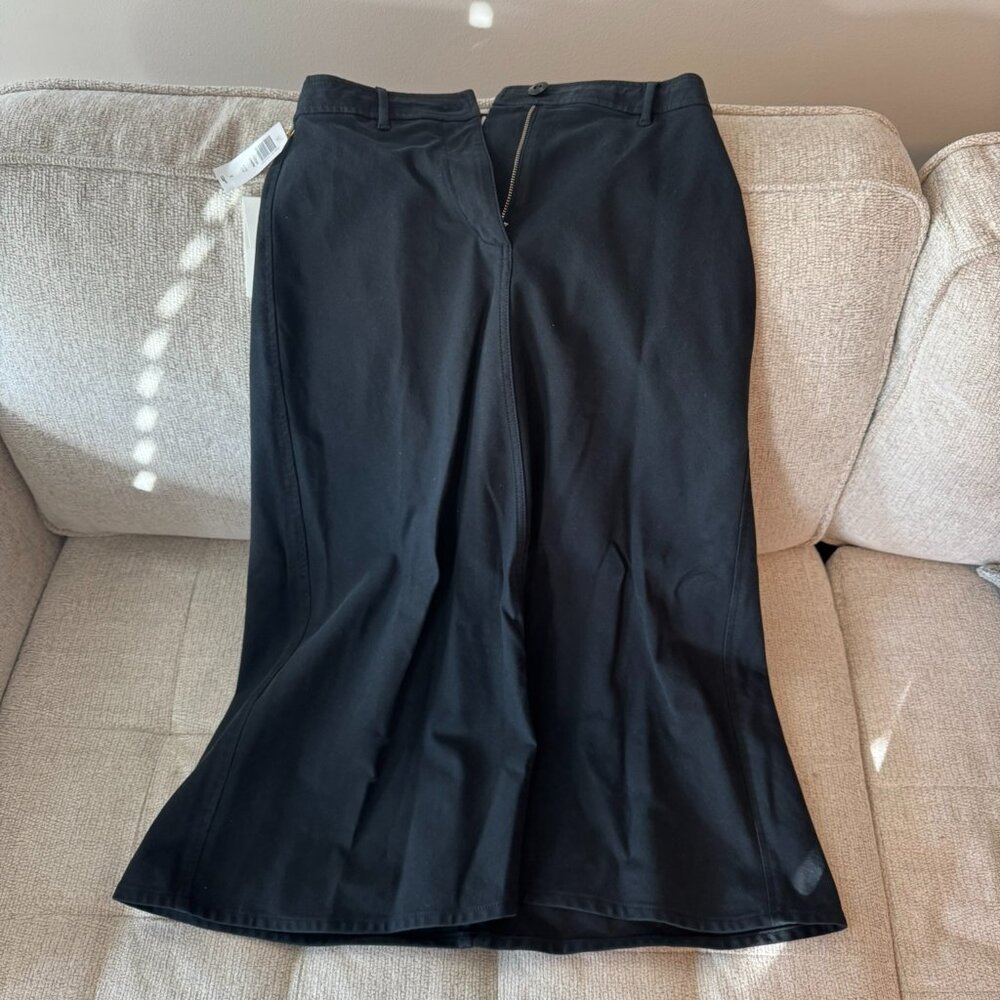 Aritzia Wilfred Charm Black Denim Maxi Skirt